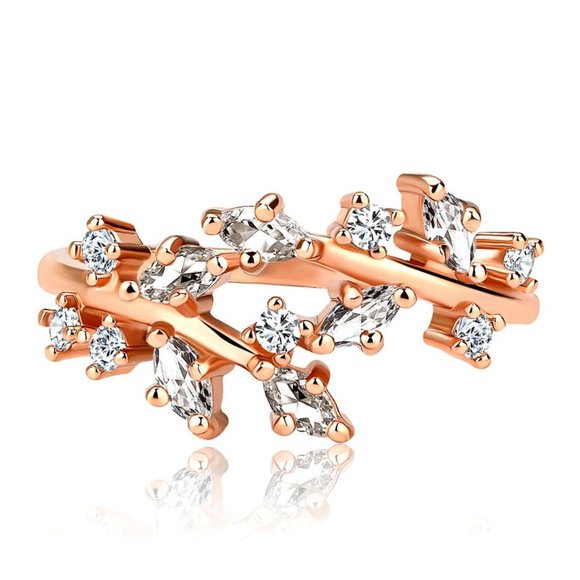 Marquis and Round Zircon Dainty Beautiful Rings for Women, EVGG1277 - Picture 1 of 2